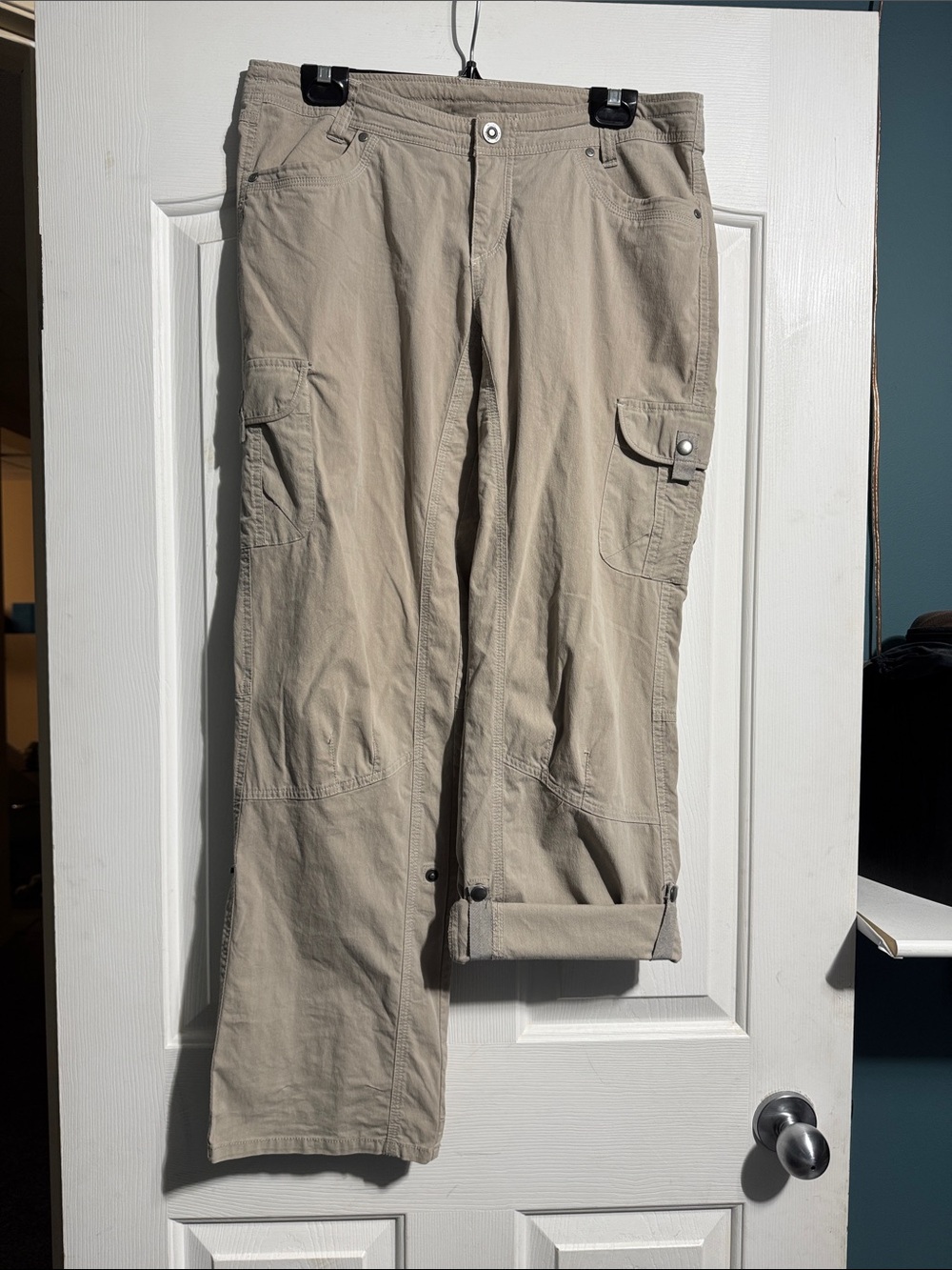 KÜHL Cargo Hiking Pants Women’s 12 Regular Adjustable Length Outdoor Travel